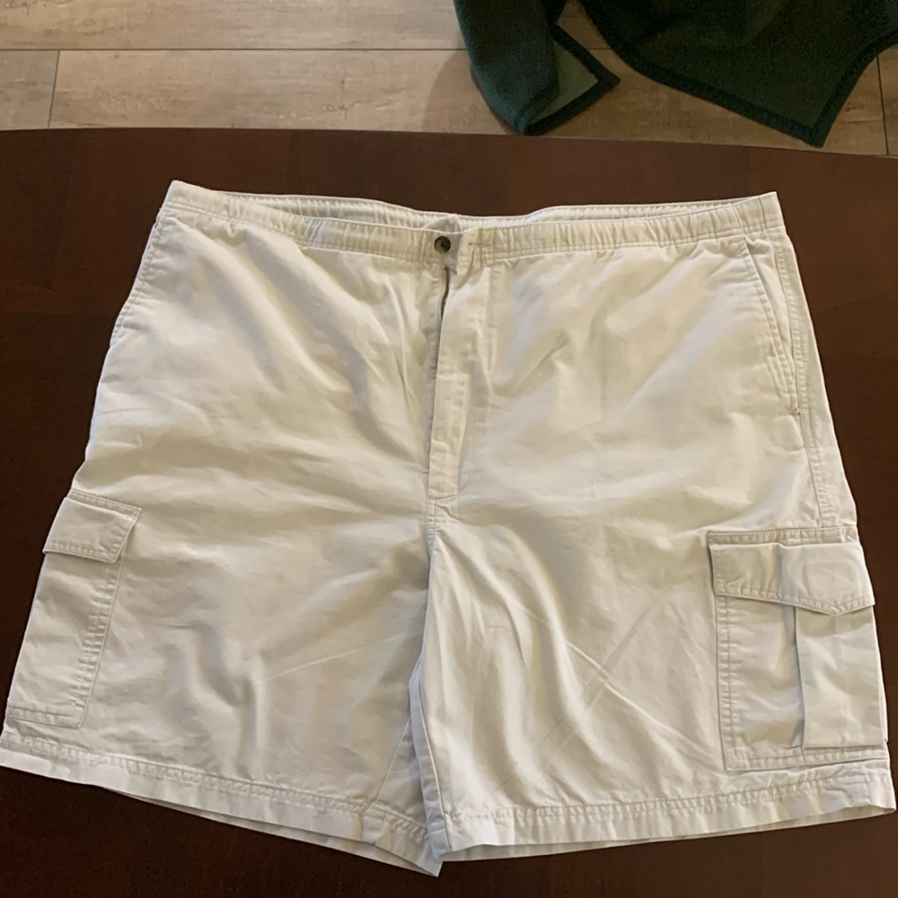 Haggar Light Tan Cargo Shorts Relaxed Fit Lightweight